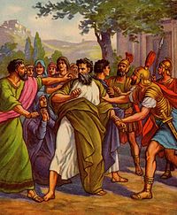 Apostle Paul arrested.