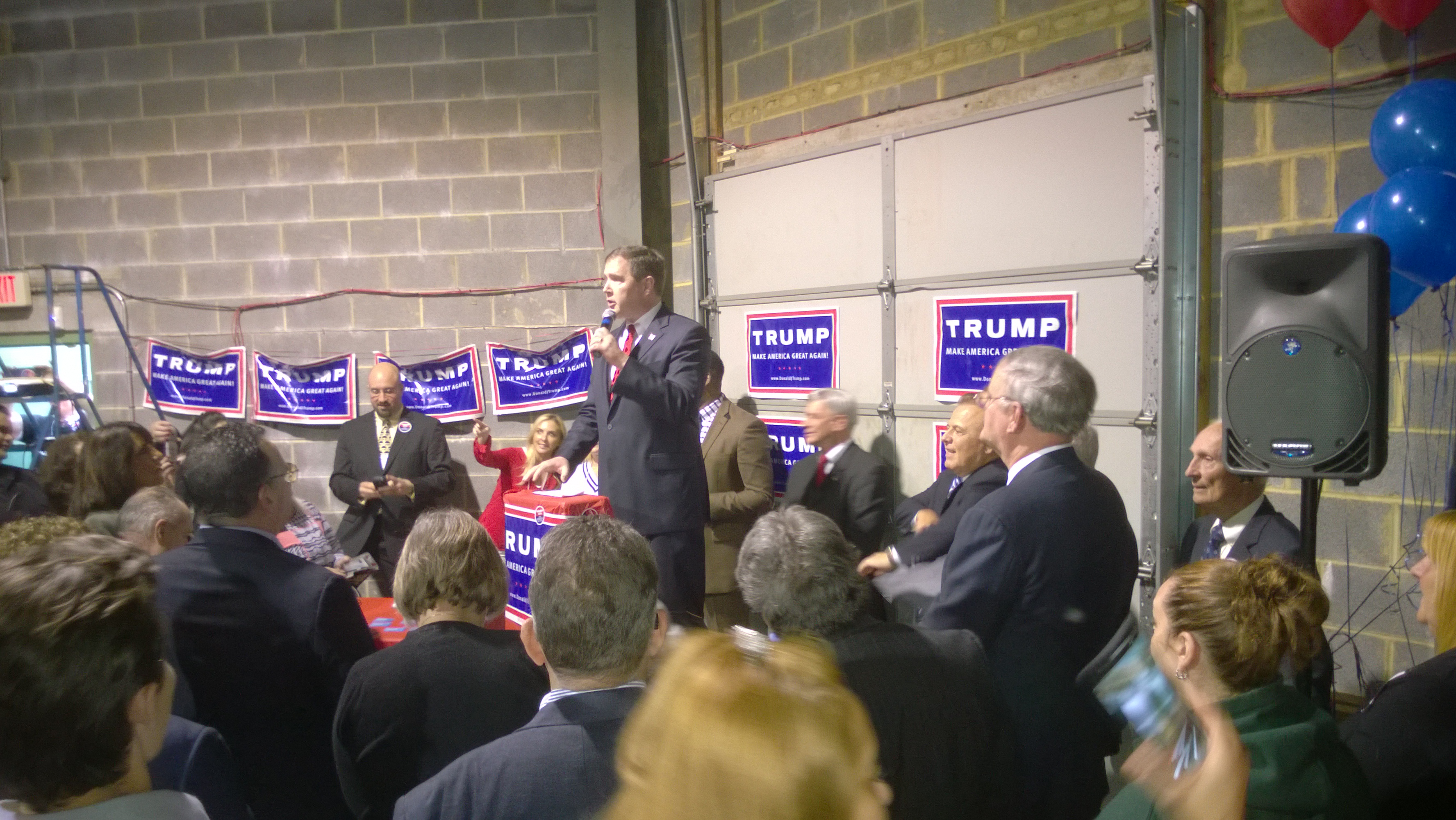Senator Mike Doherty speaks in Edison, NJ on May 3rd, 2016 at the opening of the Trump headquarters in Edison, NJ